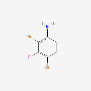Chemical structure of 2,4-Dibromo-3-fluoroaniline
