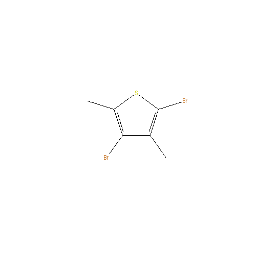 Chemical structure of 2,4-dibromo-3,5-dimethylthiophene