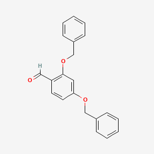 Chemical structure of 2,4-Dibenzyloxy benzaldehyde