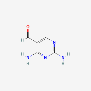 Chemical structure of 2,4-diaminopyrimidine-5-carbaldehyde