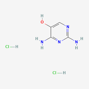 Chemical structure of 2,4-diaminopyrimidin-5-ol dihydrochloride