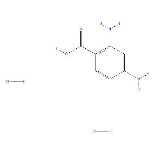 Chemical structure of 2,4-Diaminobenzoic Acid Dihydrochloride