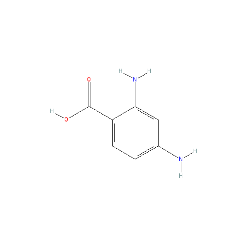 Chemical structure of 2,4-Diaminobenzoic acid
