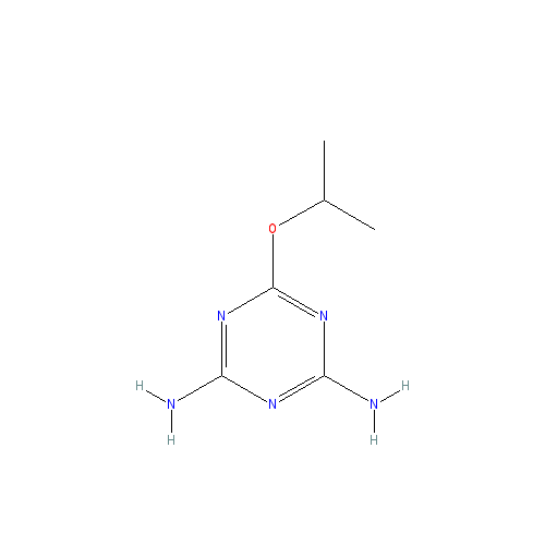 Chemical structure of 2,4-Diamino-6-isopropoxy-1,3,5-triazine