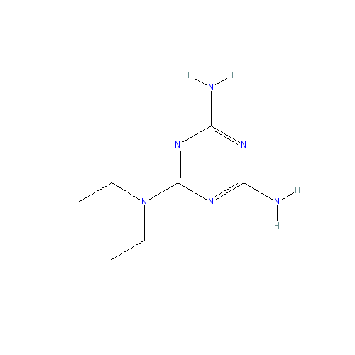 Chemical structure of 2,4-Diamino-6-diethylamino-1,3,5-triazine