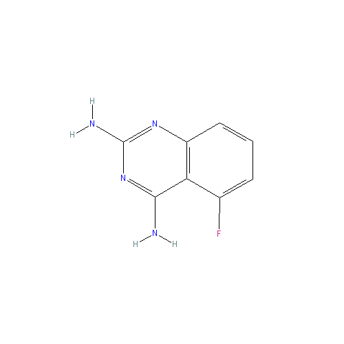 Chemical structure of 2,4-Diamino-5-Fluoroquinazoline