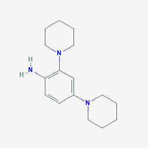 Chemical structure of 2,4-Di(piperidin-1-yl)aniline