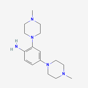 Chemical structure of 2,4-Bis(4-methylpiperazin-1-yl)aniline