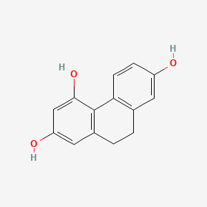 Chemical structure of 2,4,7-Trihydroxy-9,10-dihydrophenanthrene