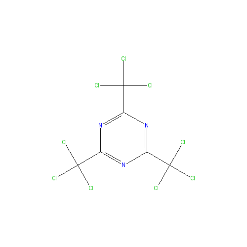 Chemical structure of 2,4,6-Tris(trichloromethyl)-1,3,5-triazine