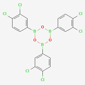 Chemical structure of 2,4,6-Tris(3,4-dichlorophenyl)boroxin