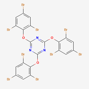Chemical structure of 2,4,6-Tris(2,4,6-tribromophenoxy)-1,3,5-triazine