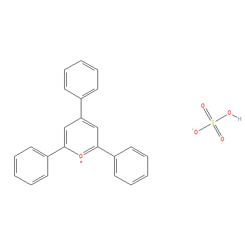 Chemical structure of 2,4,6-Triphenylpyrylium Hydrogensulfate