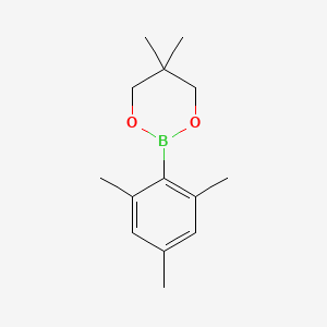 Chemical structure of 5,5-Dimethyl-2-(2,4,6-trimethylphenyl)-1,3,2-dioxaborinane