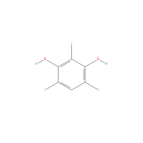 Chemical structure of 2,4,6-Triiodoresorcinol