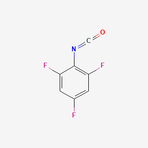 Chemical structure of 2,4,6-Trifluorophenyl Isocyanate