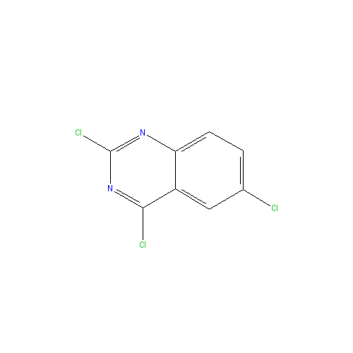 Chemical structure of 2,4,6-trichloroquinazoline