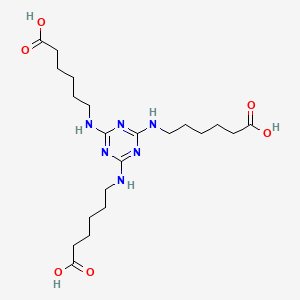 Chemical structure of 2,4,6-Tri-(6-aminocaproic acid)-1,3,5-triazine