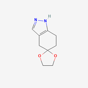 Chemical structure of 2',4',6',7'-Tetrahydrospiro[1,3-dioxolane-2,5'-indazole]
