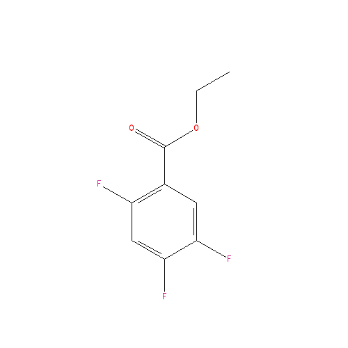 Chemical structure of 2,4,5-Trifluorobenzoic acid ethyl ester