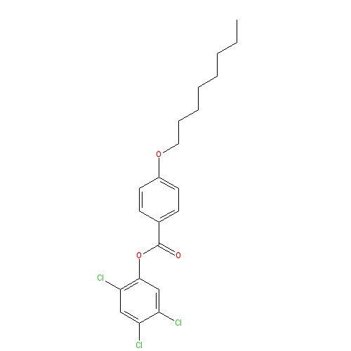 Chemical structure of 2,4,5-Trichlorophenyl 4-n-Octyloxybenzoate