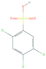 Chemical structure of 2,4,5-Trichlorobenzenesulphonic acid