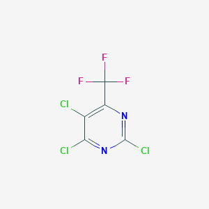 Chemical structure of 2,4,5-Trichloro-6-(trifluoromethyl)pyrimidine