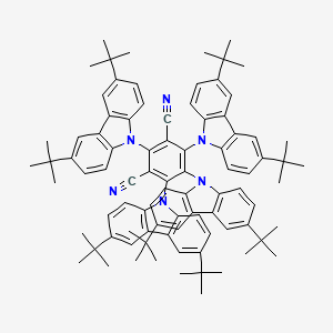 Chemical structure of 2,4,5,6-Tetrakis(3,6-di-tert-butyl-9H-carbazol-9-yl)isophthalonitrile