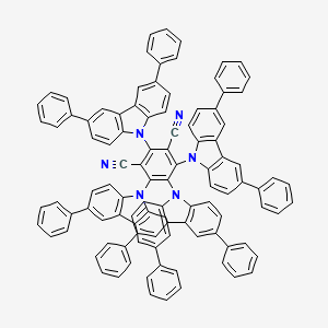 Chemical structure of 2,4,5,6-Tetrakis(3,6-diphenyl-9H-carbazol-9-yl)isophthalonitrile