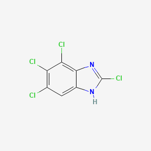 Chemical structure of 2,4,5,6-Tetrachloro-1H-benzimidazole