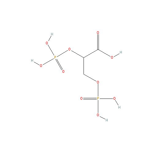 Chemical structure of 2,3-DIPHOSPHOGLYCERIC ACID, PENTACYCLOHEXYLAMMONIUM SALT