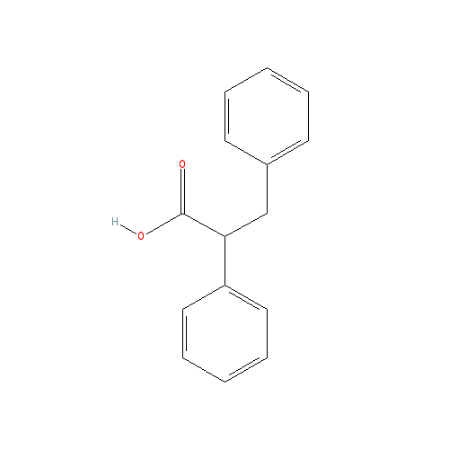 Chemical structure of 2,3-Diphenylpropionic Acid