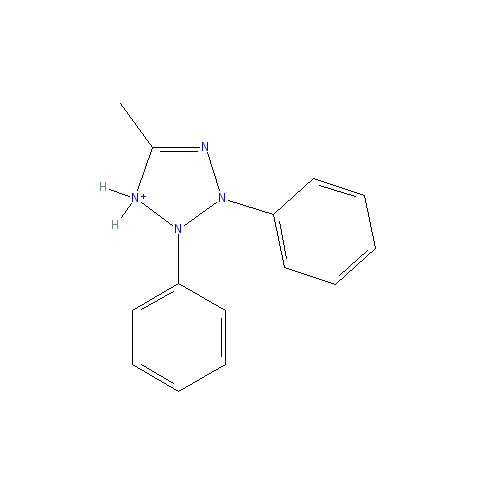 Chemical structure of 2,3-Diphenyl-5-methyltetrazolium Chloride