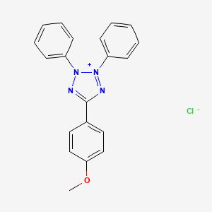 Chemical structure of 2,3-Diphenyl-5-(4-methoxyphenyl)tetrazolium Chloride