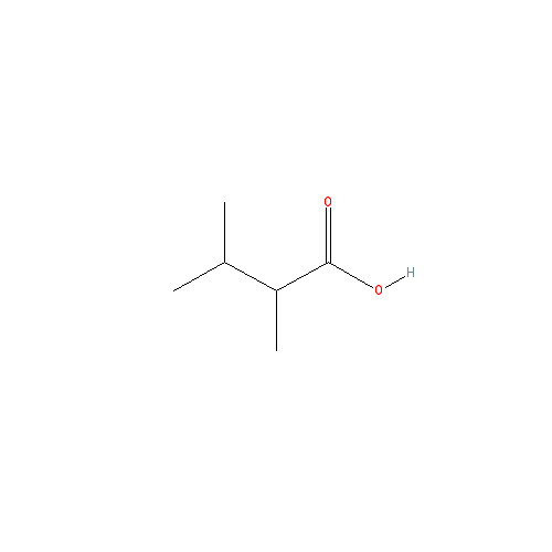 Chemical structure of 2,3-Dimethylbutanoic acid