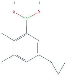 Chemical structure of 2,3-Dimethyl-5-cyclopropylphenylboronic acid