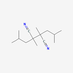 Chemical structure of 2,3-Diisobutyl-2,3-dimethylsuccinonitrile