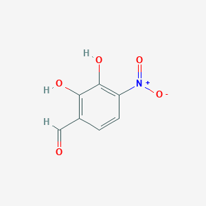 Chemical structure of 2,3-dihydroxy-4-nitrobenzaldehyde