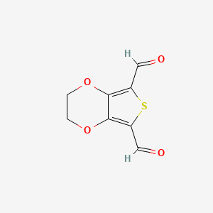 Chemical structure of 2,3-Dihydrothieno[3,4-b][1,4]dioxine-5,7-dicarbaldehyde