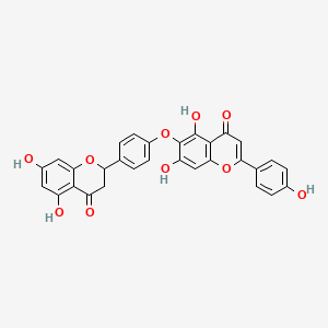 Chemical structure of 2,3-Dihydrohinokiflavone