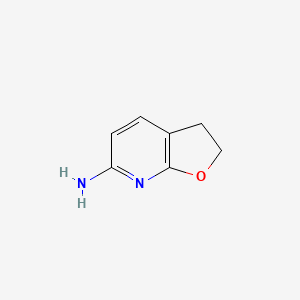 Chemical structure of 2,3-Dihydrofuro[2,3-b]pyridin-6-amine