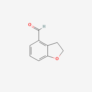 Chemical structure of 2,3-Dihydrobenzofuran-4-carbaldehyde
