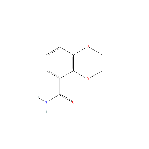 Chemical structure of 2,3-Dihydro-1,4-benzodioxine-5-carboxamide