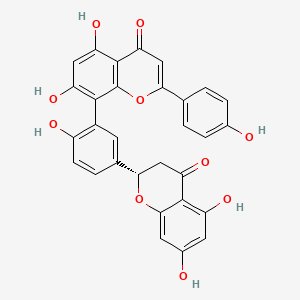Chemical structure of 2,3-Dihydroamentoflavone