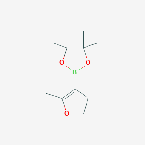 Chemical structure of 2,3-Dihydro-5-methylfuran-4-boronic acid pinacol ester