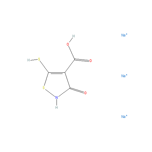 Chemical structure of Sodium 3-oxido-5-sulfidoisothiazole-4-carboxylate