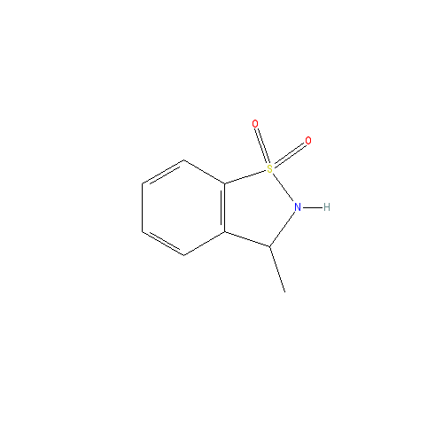 Chemical structure of 2,3-Dihydro-3-methyl-1,2-benzisothiazole 1,1-Dioxide