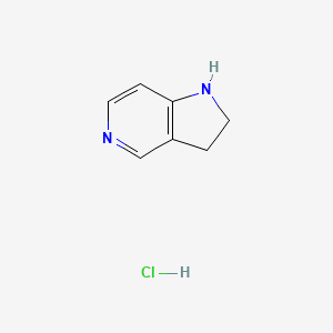 Chemical structure of 1H,2H,3H-pyrrolo[3,2-c]pyridine hydrochloride