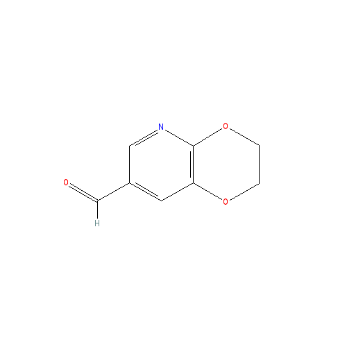 Chemical structure of 2,3-Dihydro[1,4]dioxino[2,3-c]pyridine-7-carbaldehyde