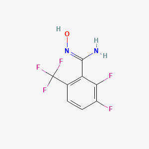 Chemical structure of 2,3-Difluoro-N-hydroxy-6-(trifluoromethyl)-benzimidamide